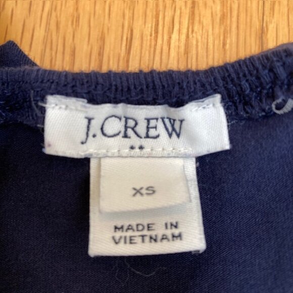 J. Crew Factory Navy Off the shoulder ruffle body suit XS - Picture 5 of 9